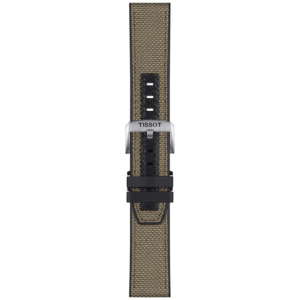 商品Tissot|Men's Swiss T-Touch Connect Solar Beige Textile & Leather Strap Smart Watch 48mm,价格¥7894,第5张图片详细描述