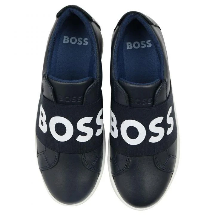 商品Hugo Boss|Navy Elasticated Strap Logo Trainers,价格¥390,第4张图片详细描述