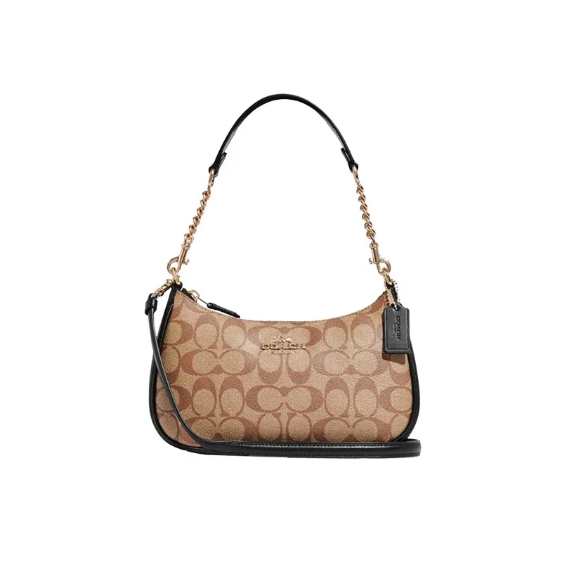 商品Coach|COACH 奥莱款女士PVC配皮单肩斜挎手提包 CA548IMCBI,价格¥2637,第1张图片