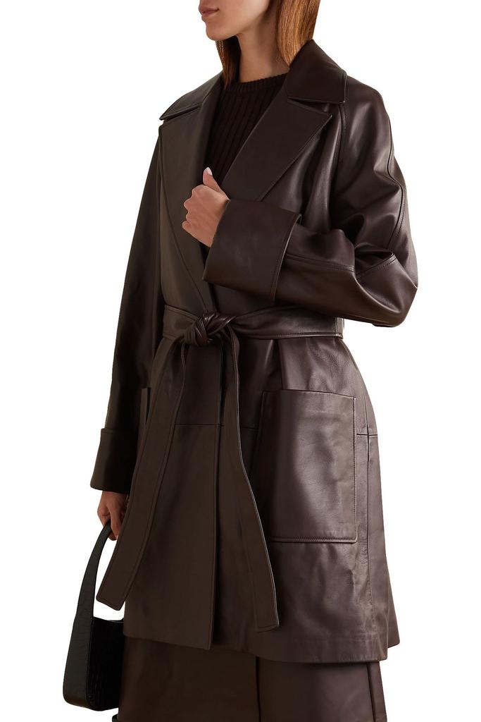 Naomi belted leather trench coat商品第3张图片规格展示