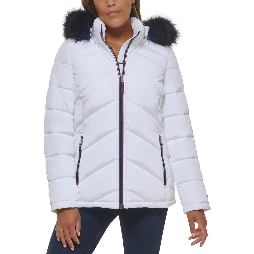 商品Tommy Hilfiger|Tommy Hilfiger Womens Insulated Detachable Hood Puffer Jacket,价格¥356,第2张图片详细描述