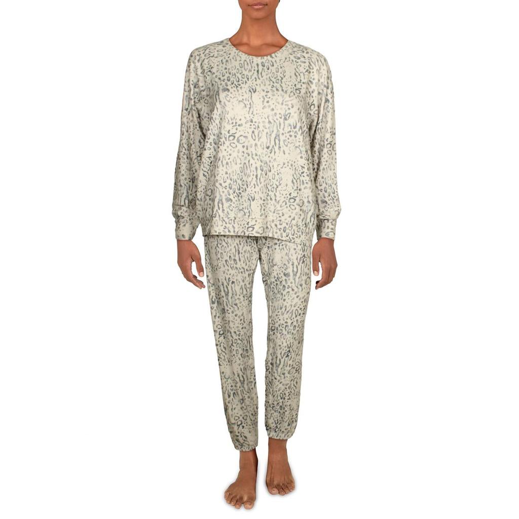 PJ Salvage Women's 2 Piece Peachy Printed Sweatshirt and Joggers Loungewear Set商品第1张图片规格展示