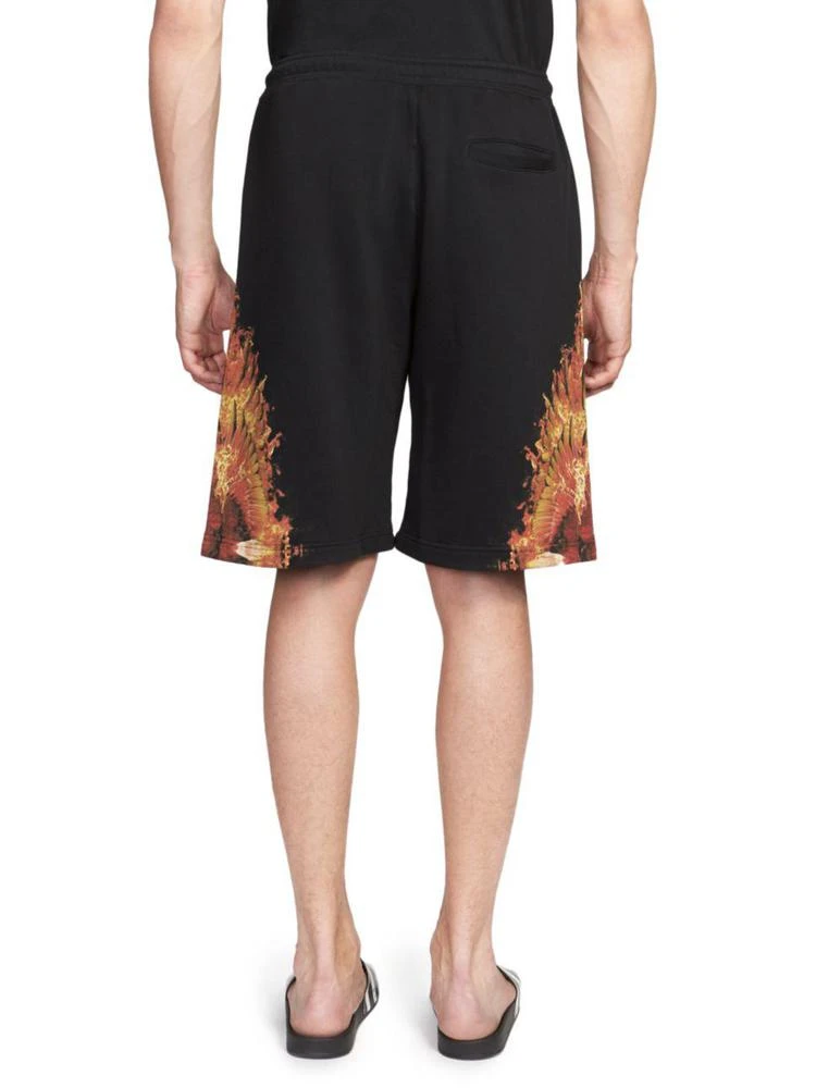 商品Marcelo Burlon|Flame Wing Cotton Shorts,价格¥2310,第2张图片详细描述