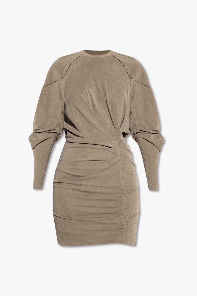 Iro Elody Draped Long-Sleeved Dress商品第1张图片规格展示