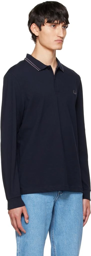 商品Fred Perry|Navy Twin Tipped Long Sleeve Polo,价格¥534,第2张图片详细描述