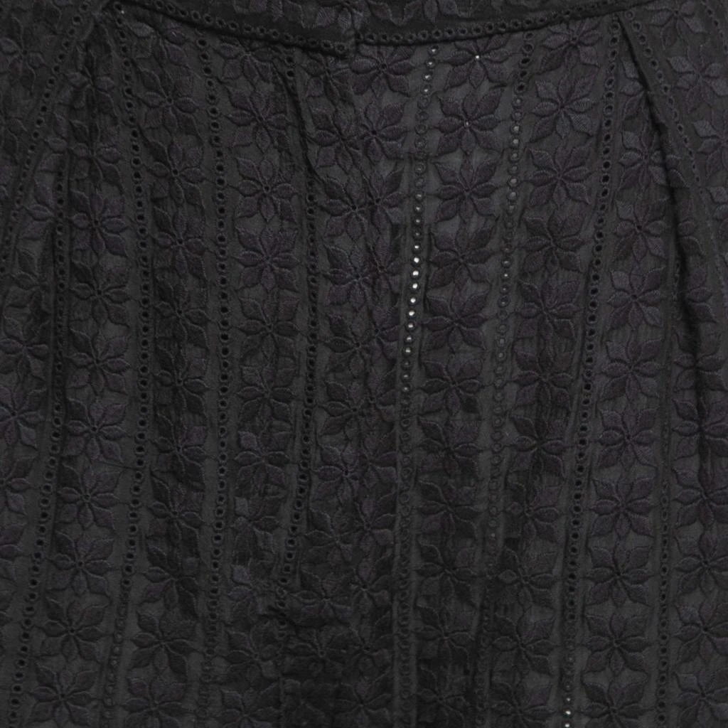 商品[二手商品] Zimmermann|Zimmermann Black Floral Cutout Lace Crop Top Pants Set M,价格¥2068,第4张图片详细描述