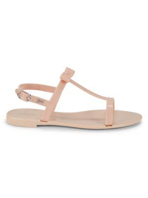 商品Stuart Weitzman|Women's Mellie Bow Jelly Flat Sandals,价格¥199,第1张图片