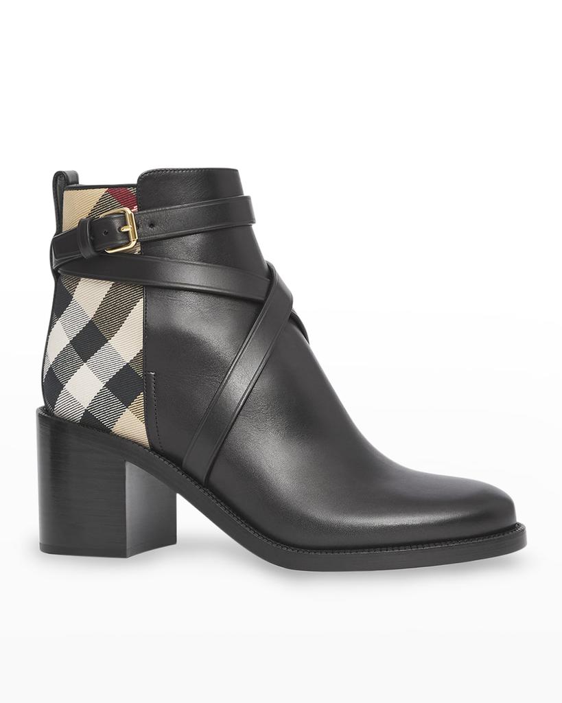pryle equestrian check ankle booties