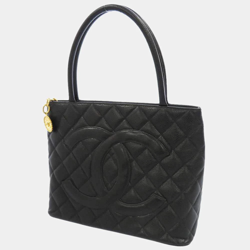 商品[二手商品] Chanel|Chanel Black Caviar Leather Medallion Tote bag,价格¥13825,第1张图片