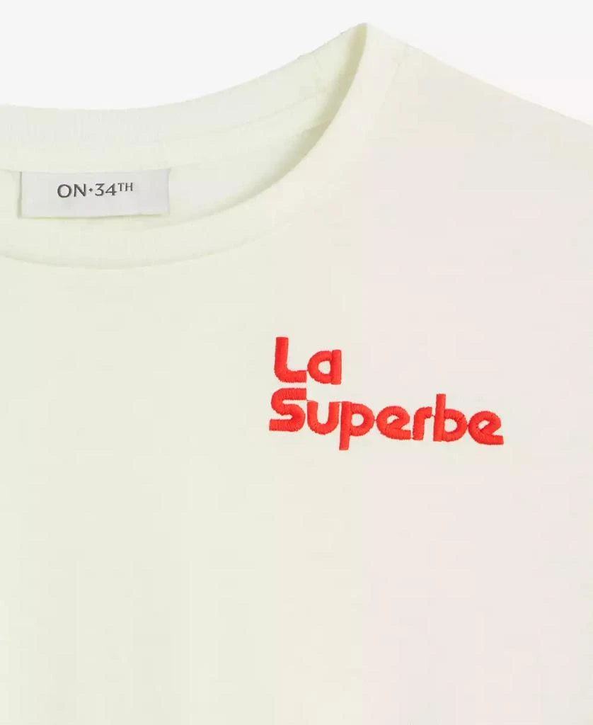 Women's Superbe Embellished Crewneck Tee, Exclusively at Macy's 商品