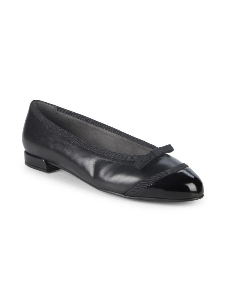 商品Stuart Weitzman|Capture Leather Ballet Flats,价格¥1578,第2张图片详细描述