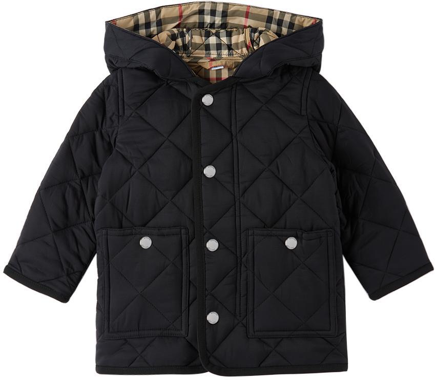 商品Burberry|Baby Black Quilted Jacket,价格¥3328,第1张图片