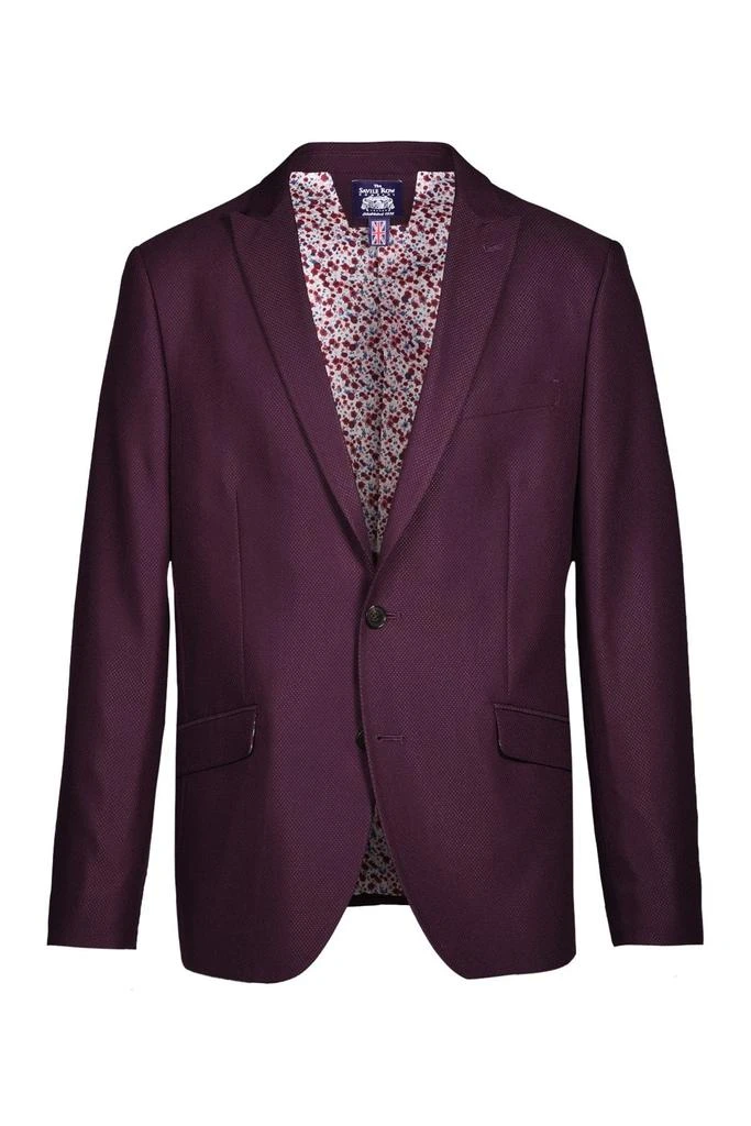 商品SAVILE ROW CO|Burgundy Peak Lapel Slim Fit Blazer,价格¥572,第4张图片详细描述