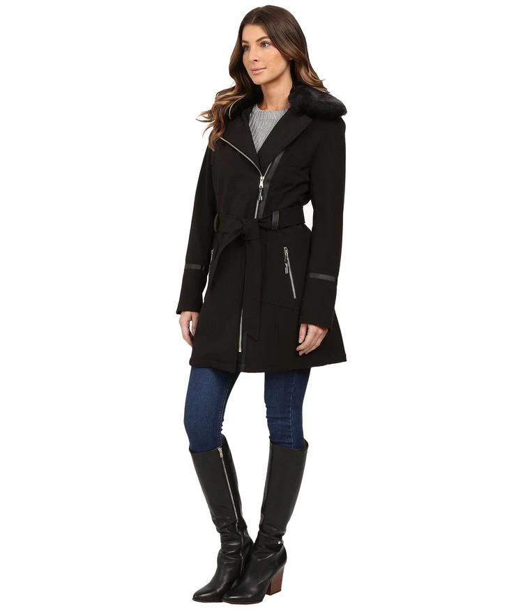 商品Via Spiga|Asymmetrical Softshell with Removable Faux Fur Collar,价格¥1250,第2张图片详细描述