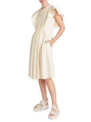 商品Chloé|Flutter Sleeve Midi Dress,价格¥3449,第3张图片详细描述