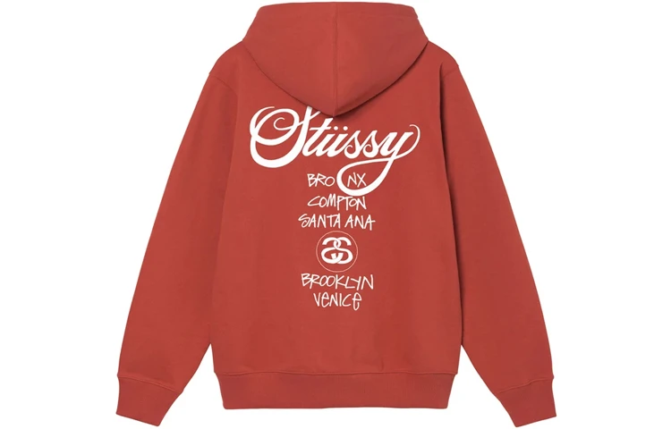 商品[国内直发] STUSSY|世界巡游系列 World Tour Hoodie Logo连帽卫衣 男女同款,价格¥1245,第1张图片