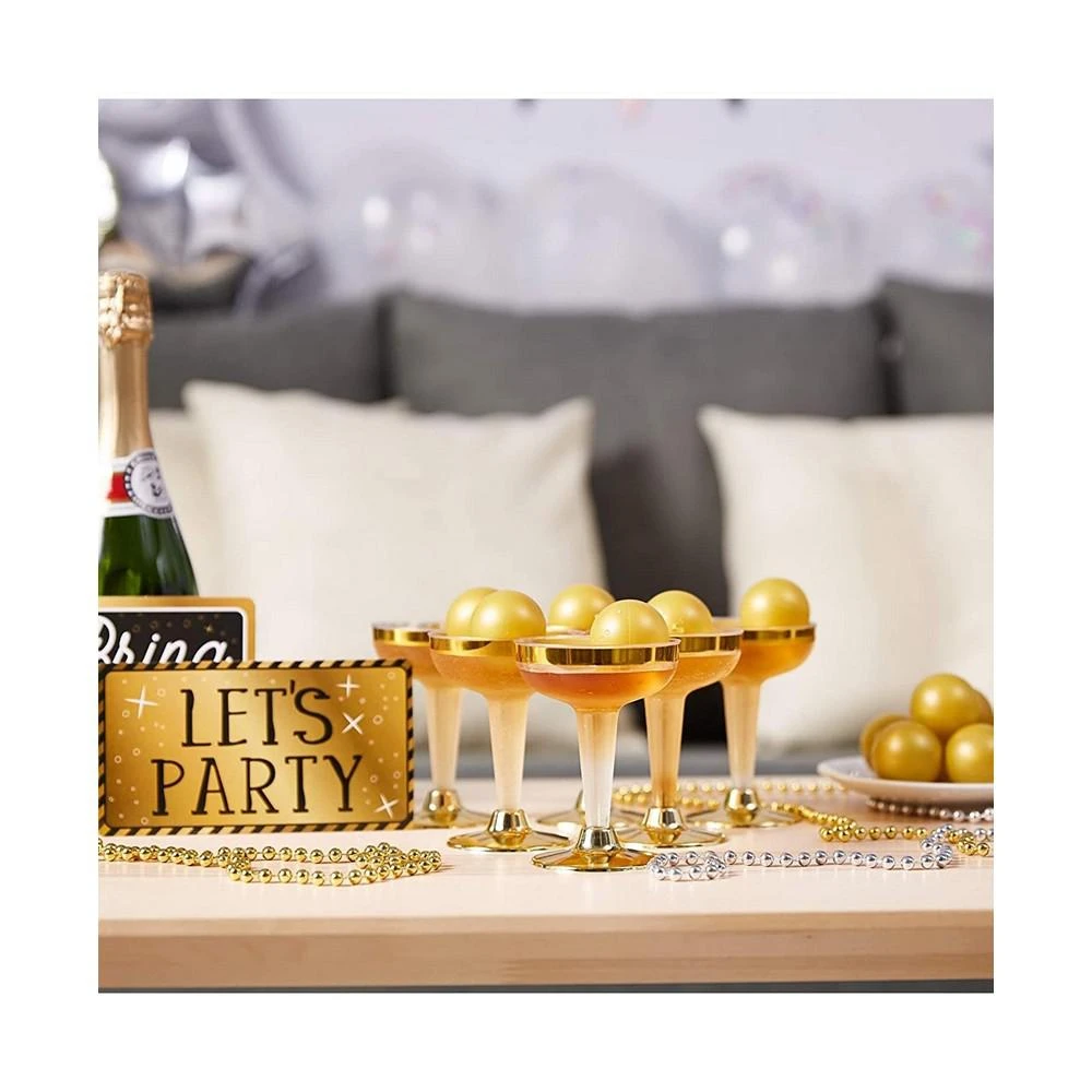 商品Juvale|Beer Pong Balls - 50-Pack Gold Ping Pong Balls, Plastic Golden Table Tennis Ball, Drinking Games Accessories, Perfect for Champagne Pong, 1.5 Inches, Fits 2-Ounce Shot Cup,价格¥121,第2张图片详细描述