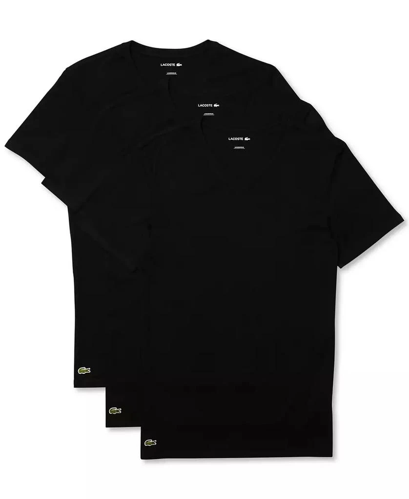 商品Lacoste|Men's 3-Pack V-Neck Slim Fit Undershirts,价格¥194,第1张图片