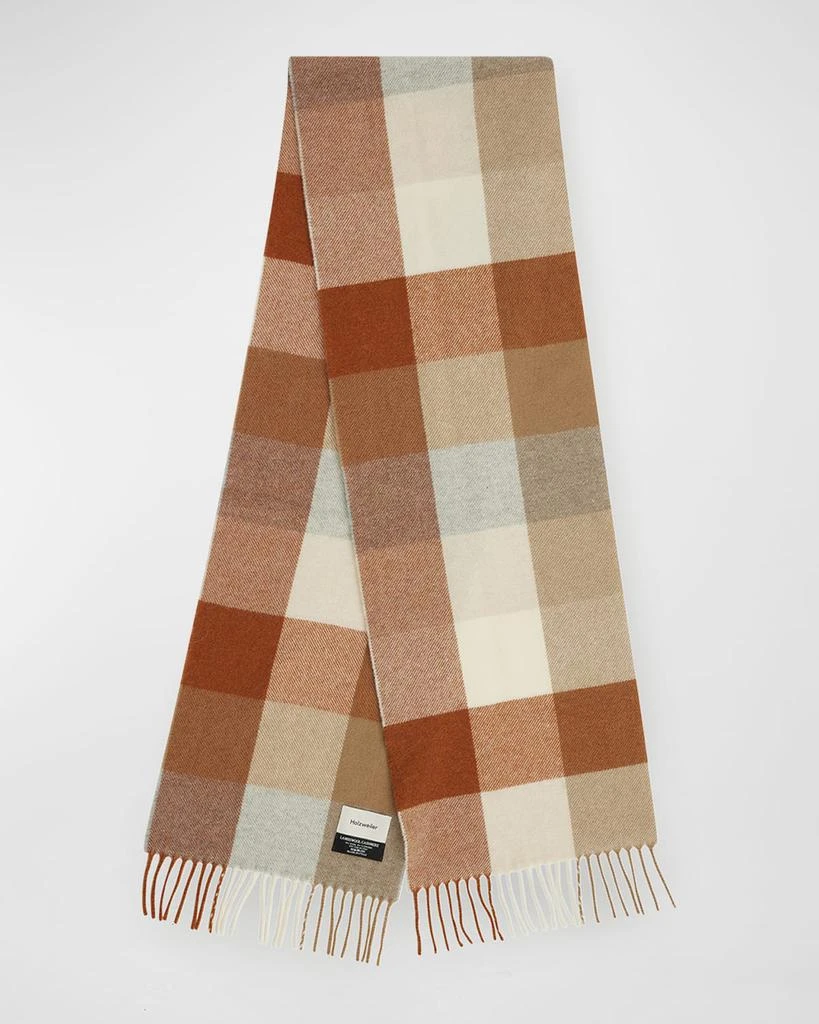 商品HOLZWEILER|Dipper Check Fringe Scarf,价格¥462,第1张图片