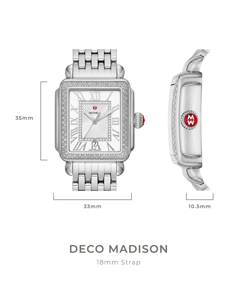 商品Michele|Limited Edition Deco Madison Diamond Watch in Blue Dusk,价格¥46284,第5张图片详细描述