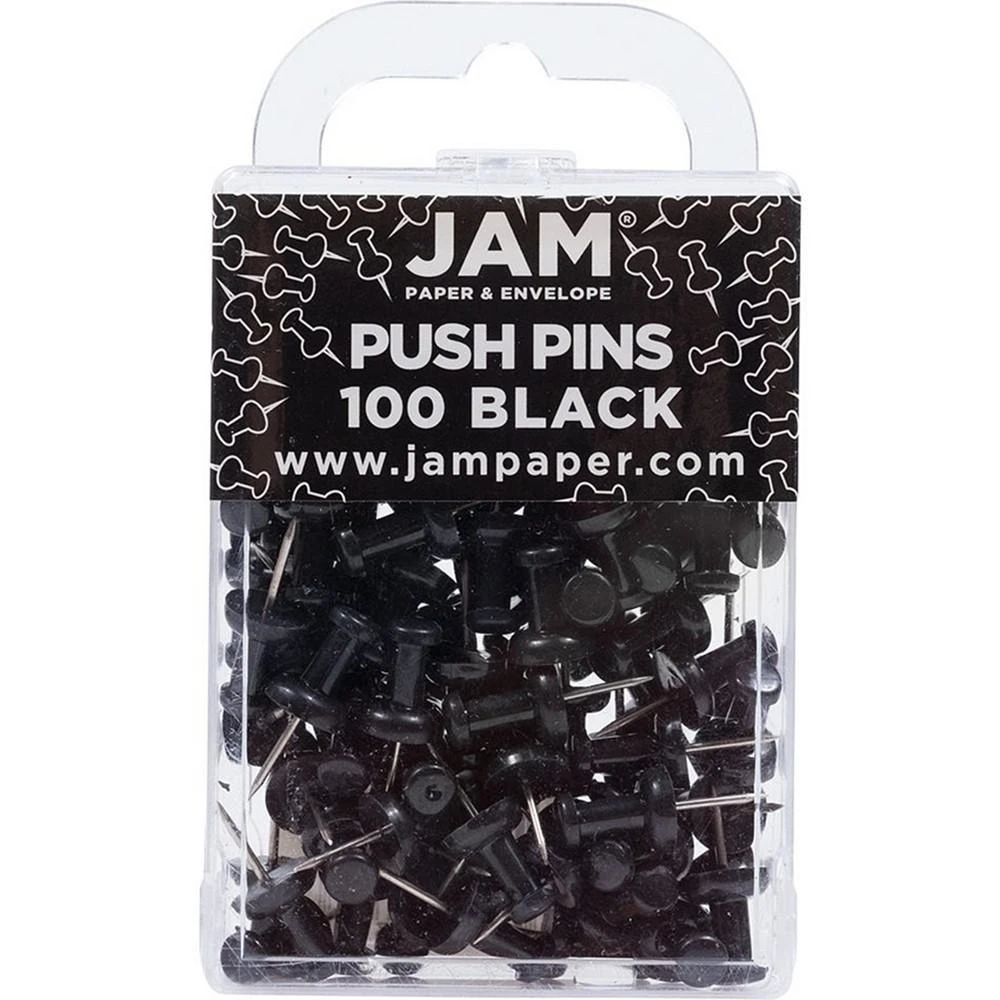 商品JAM Paper|Colorful Push Pins - Pushpins - 100 Per Pack,价格¥82,第1张图片
