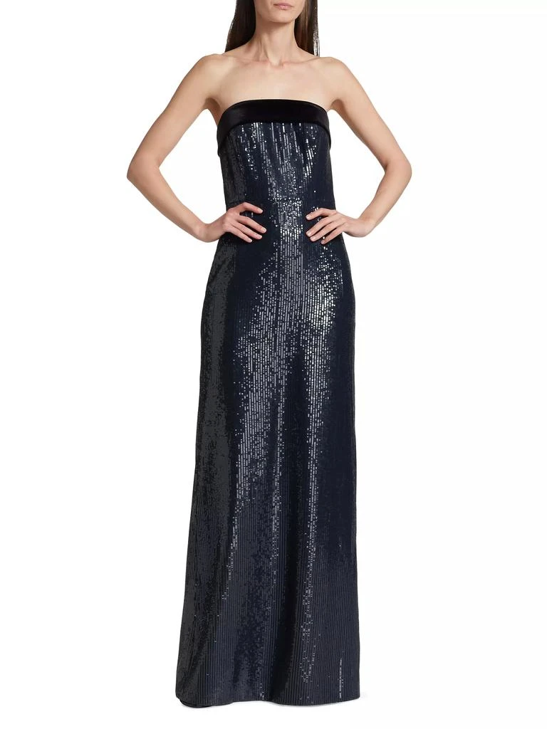 商品Monique Lhuillier|Reese Sequined Strapless Gown,价格¥1011,第2张图片详细描述