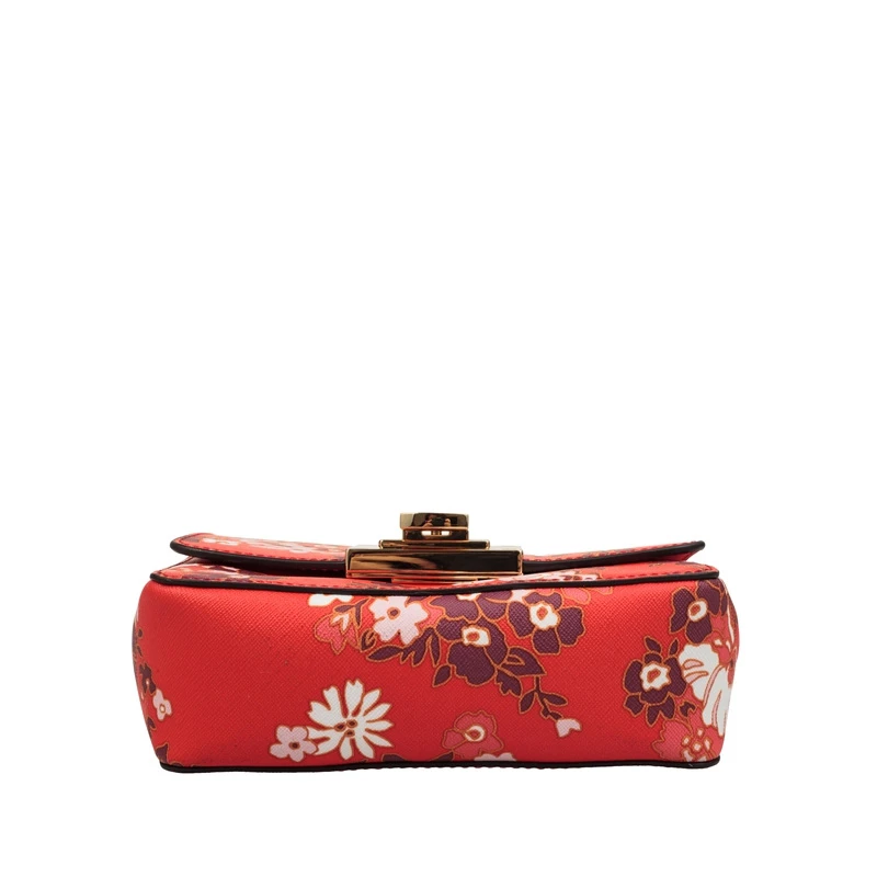 Michael Kors 迈克高仕 TINA系列女士小号红色皮质时尚印花单肩斜挎包 35H7GT4C5R-dksan 商品