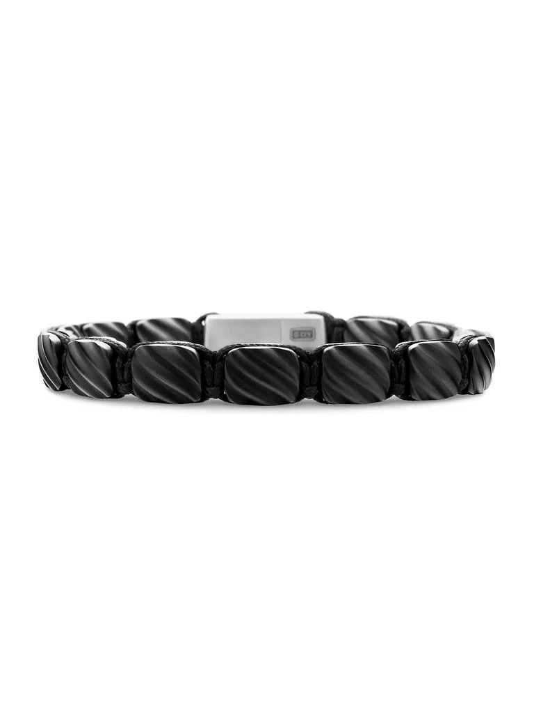 商品David Yurman|Sculpted Cable Woven Tile Bracelet in Titanium,价格¥13112,第1张图片