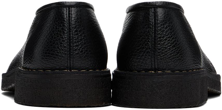 Lemaire Black Piped Crepe Slippers - Business Casual Shoes