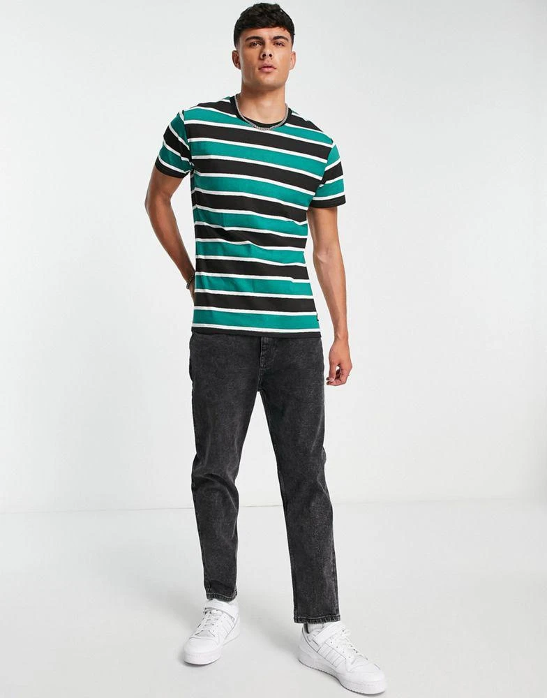 商品American Stitch|American Stitch stripe t-shirt in black and teal,价格¥155,第4张图片详细描述