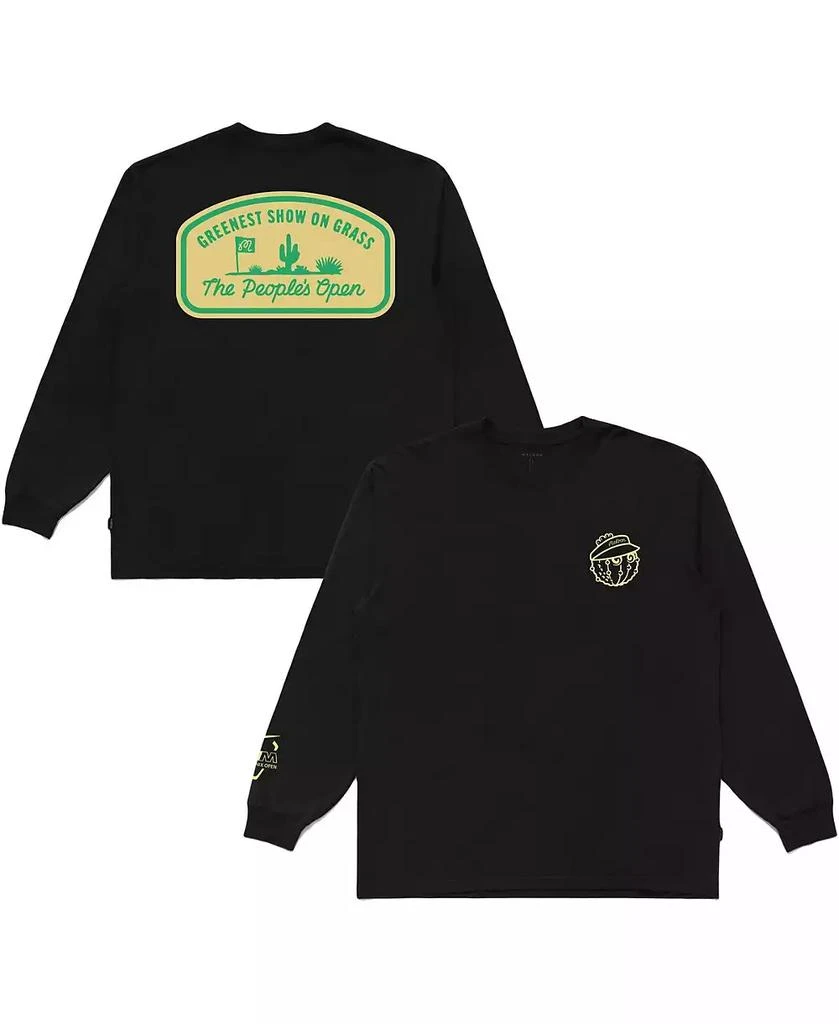 商品Malbon|Men's and Women's Golf Black 2025 WM Phoenix Open People's Open Long Sleeve T-Shirt,价格¥594,第1张图片