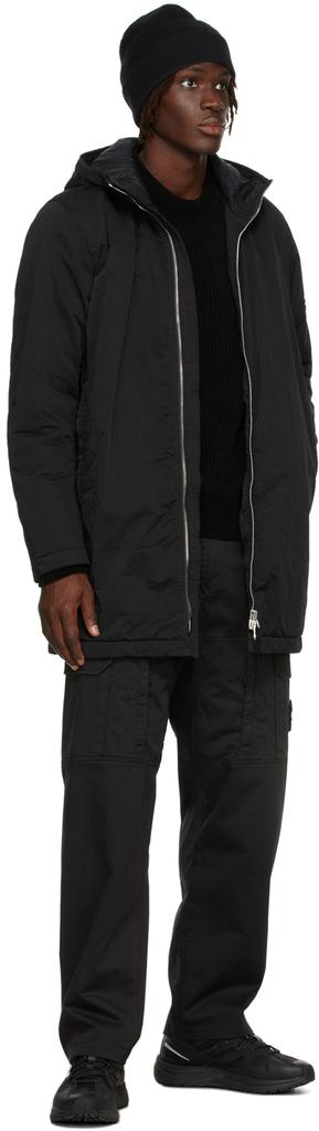 Black Nylon Twill Hyper Dense Coat商品第5张图片规格展示