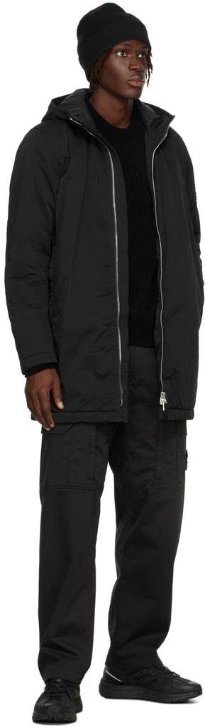 商品Stone Island|Black Nylon Twill Hyper Dense Coat,价格¥10219,第5张图片详细描述