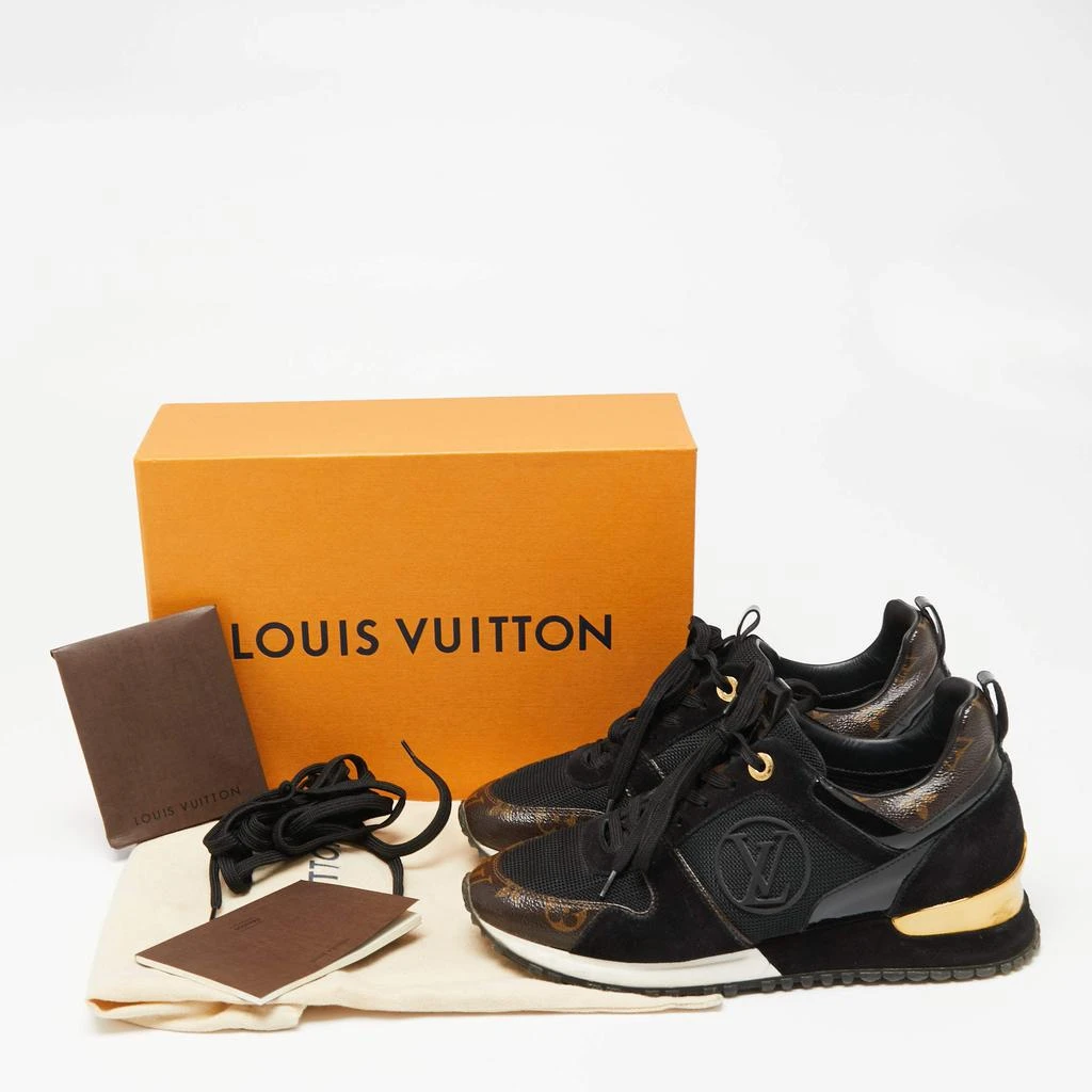 Louis Vuitton Brown/Black Monogram Coated Canvas, Mesh and Suede Run Away Sneakers Size 36.5 商品