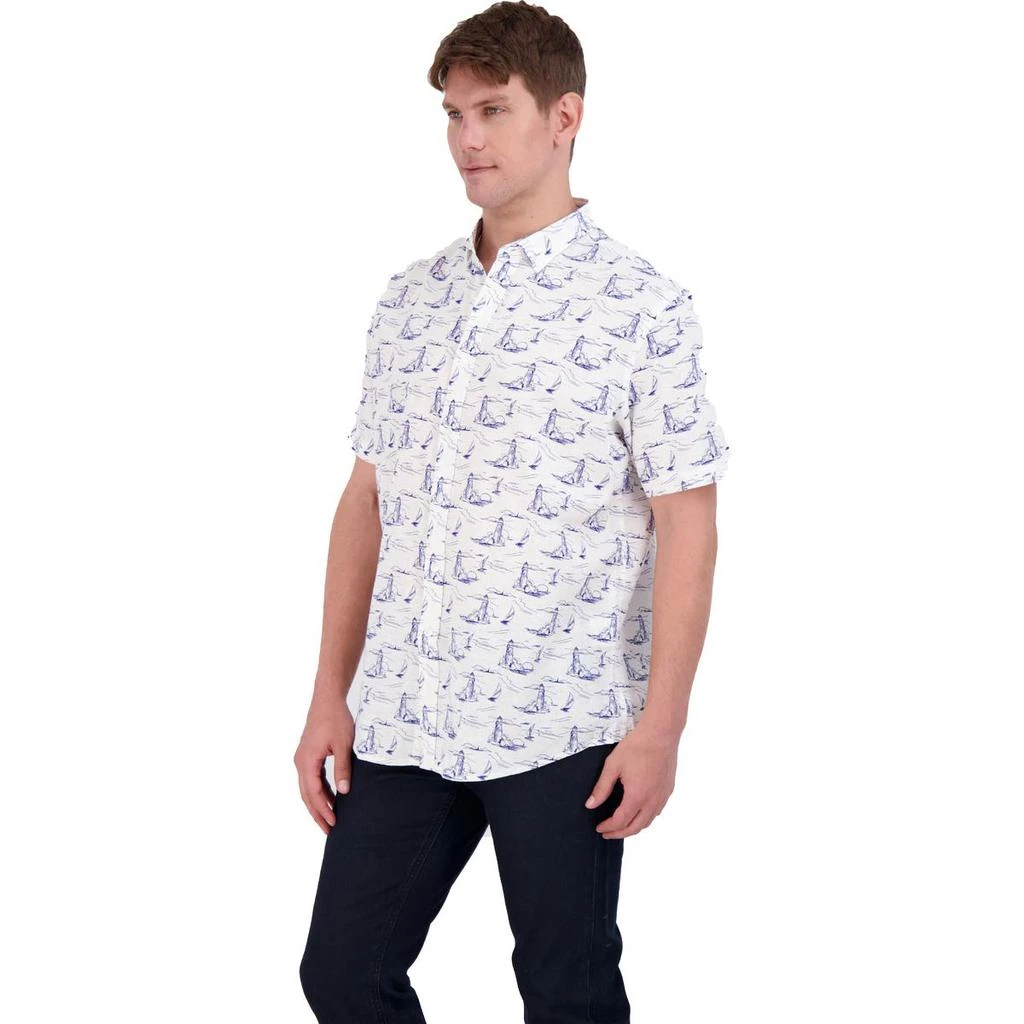 商品Club Room|Club Room Mens Linen Blend Printed Button-Down Shirt,价格¥31,第2张图片详细描述