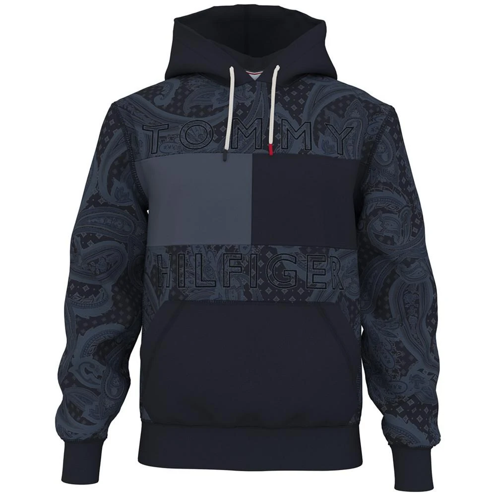 商品Tommy Hilfiger|Men's Paisley Drawstring Quinn Hoodie Sweatshirt,价格¥579,第1张图片