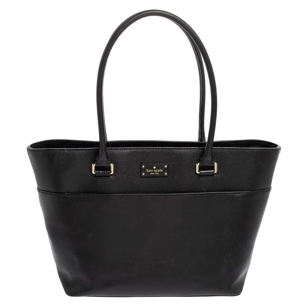 商品[二手商品] Kate Spade|Kate Spade Black Leather Groove Street Margareta Tote,价格¥983,第1张图片