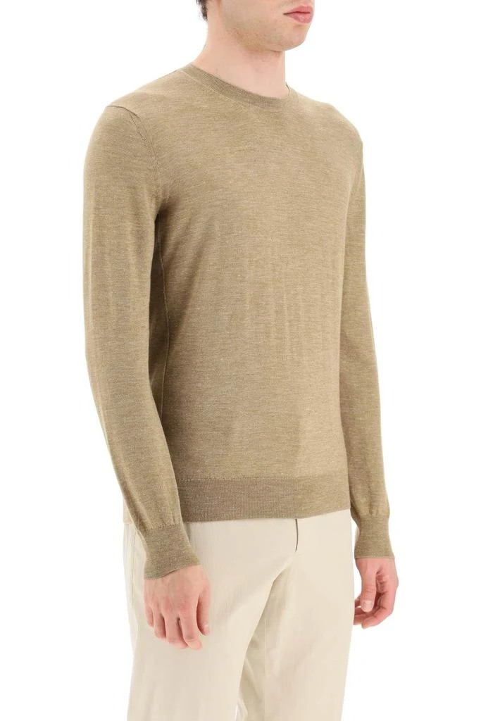 商品Zegna|LIGHTWEIGHT SILK CASHMERE AND LINEN SWEATER,价格¥2871,第3张图片详细描述