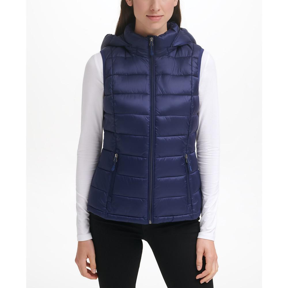 Women's Packable Hooded Down Puffer Vest, Created for Macy's商品第1张图片规格展示