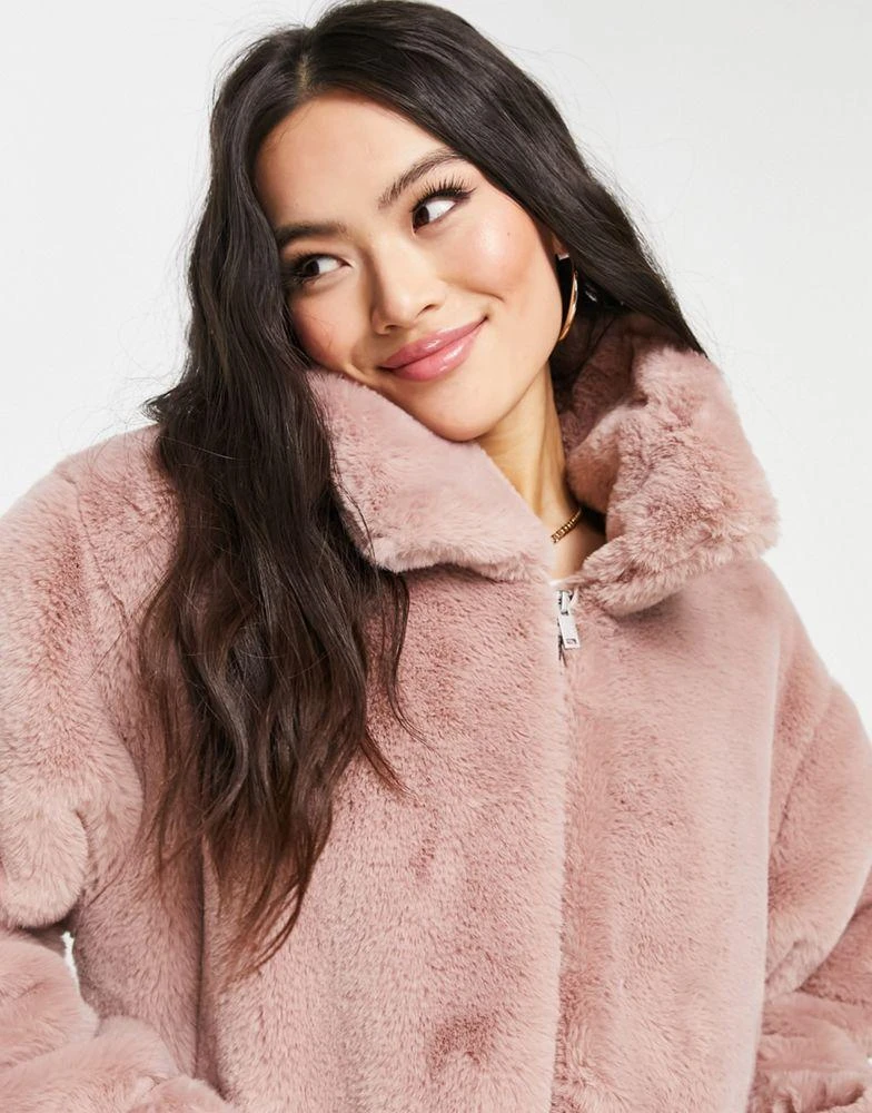 商品UGG|UGG Kianna faux fur jacket in fawn,价格¥808,第2张图片详细描述