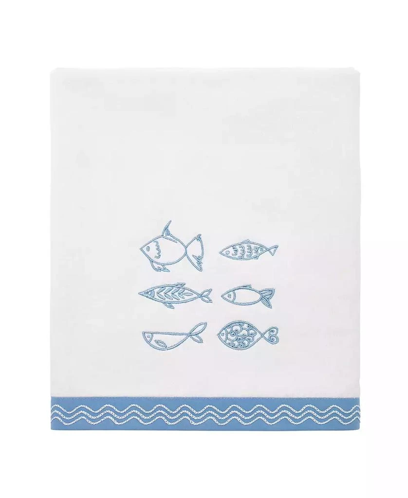 商品Avanti|Fin Bay Fish Embroidered Cotton Bath Towel, 27" x 50",价格¥121,第1张图片
