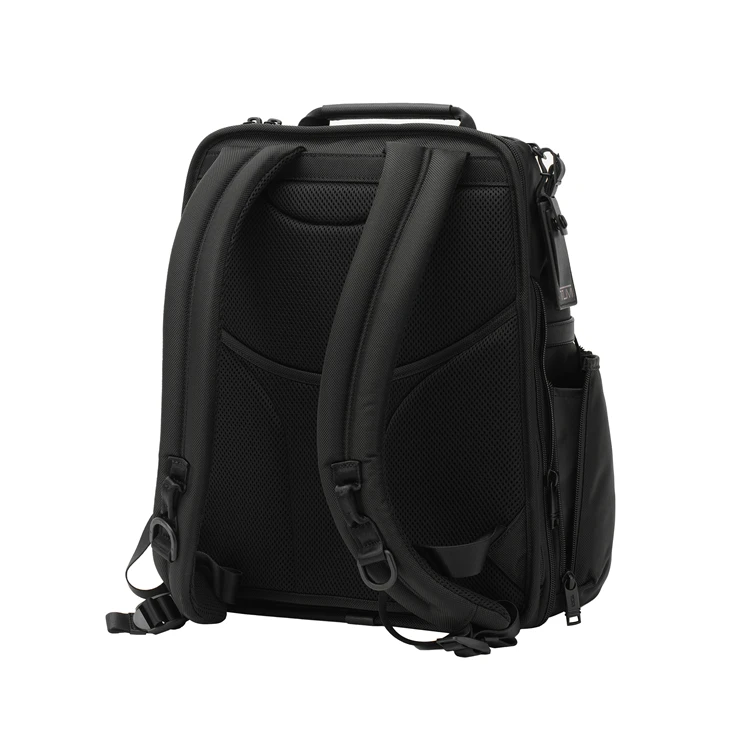 商品[国内直发] Tumi|Alpha 品牌标识商务通勤大容量拉链 尼龙 书包背包双肩包 男款 黑色,价格¥3849,第5张图片详细描述