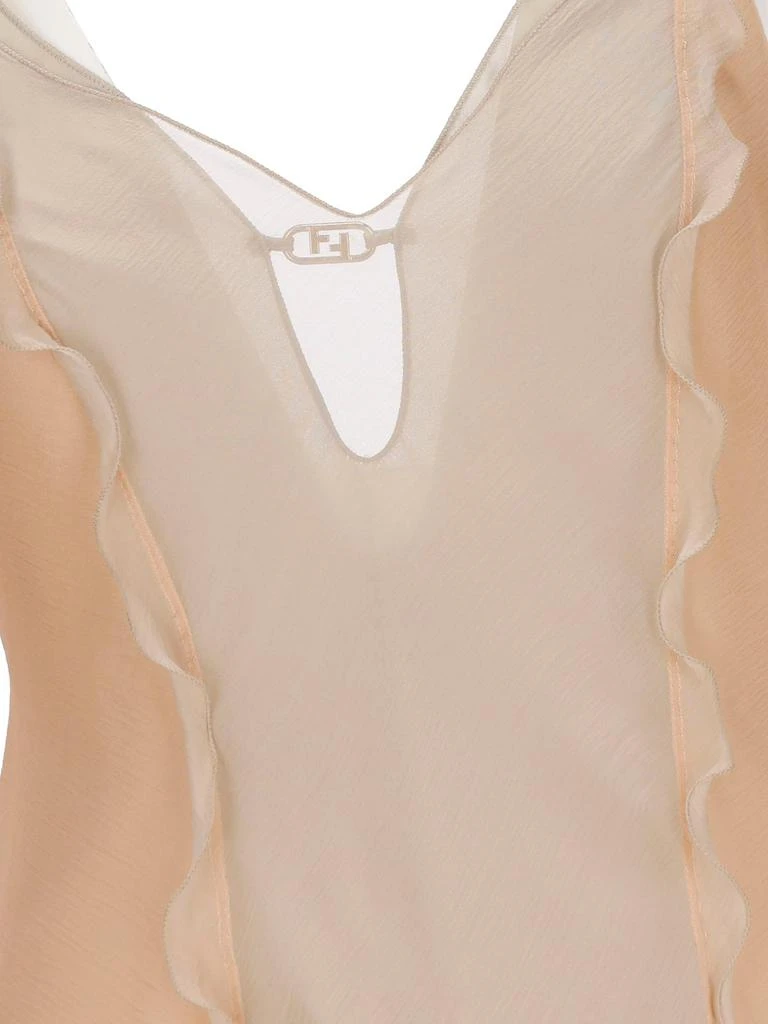 商品Fendi|Fendi Ruffled Buckle-Detailed Mini Dress,价格¥13150,第4张图片详细描述