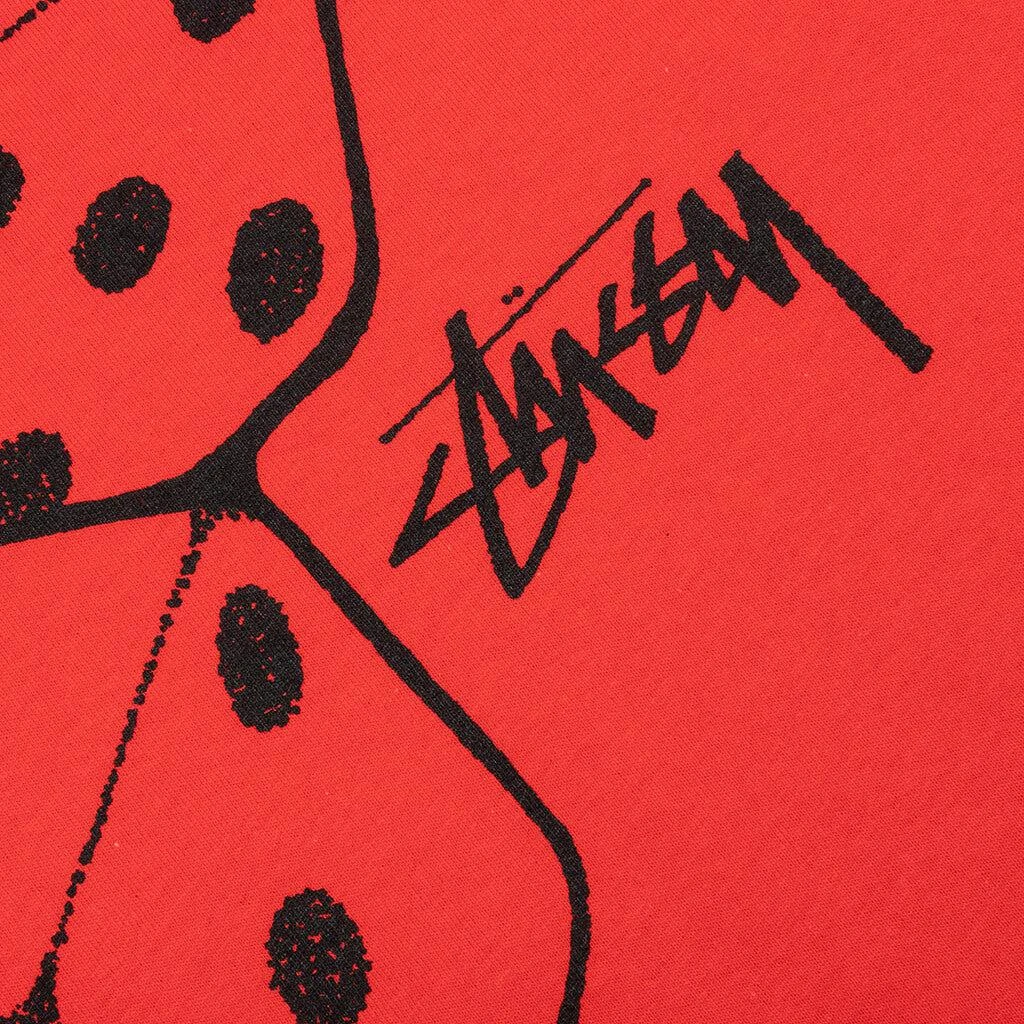 商品STUSSY|Stussy Fire Dice Tee - Red,价格¥338,第4张图片详细描述