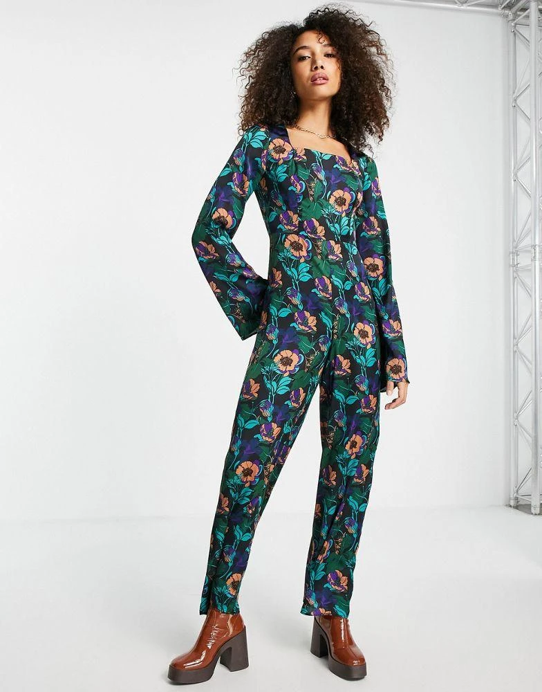 商品Topshop|Topshop 70s print wide leg jumpsuit,价格¥375,第3张图片详细描述