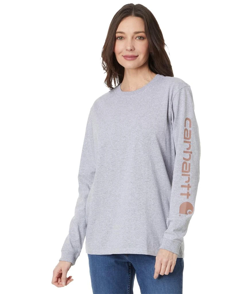 商品Carhartt|Loose Fit Heavyweight Long Sleeve Logo Sleeve T-Shirt,价格¥241,第1张图片