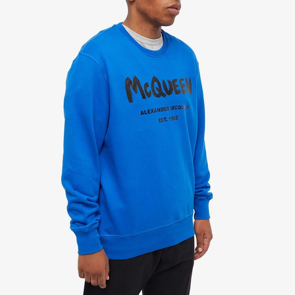 商品Alexander McQueen|Alexander McQueen Graffitti Logo Crew Sweat,价格¥2083,第2张图片详细描述