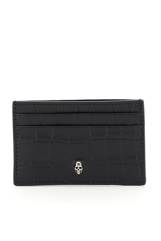 商品Alexander McQueen|Alexander McQueen Classic Skull Embellished Card Holder,价格¥998,第1张图片