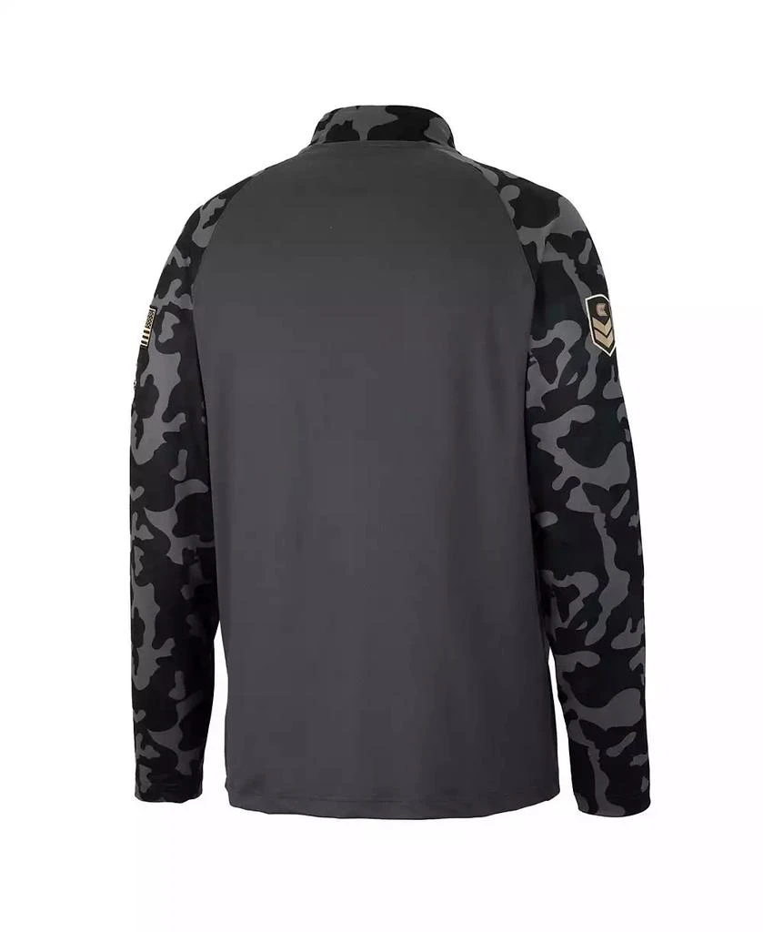 商品Colosseum|Men's Charcoal BYU Cougars OHT Military-Inspired Appreciation Long Range Raglan Quarter-Zip Jacket,价格¥369,第2张图片详细描述