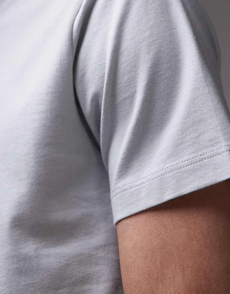 商品Topman|Topman classic fit t-shirt in grey,价格¥45,第4张图片详细描述